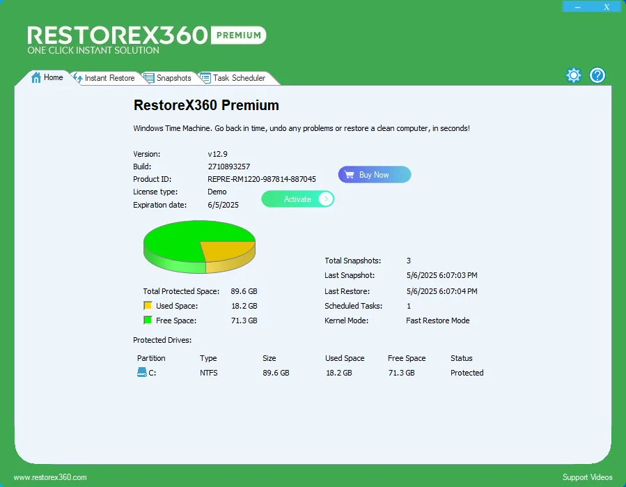 RestoreX360 Premium 10 PC / 1 Year- Bundle